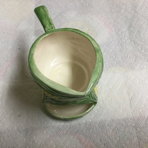 Lot of 3 pcs Corn small butter plate and butter warmer set decor small chips - Picture 2 of 11